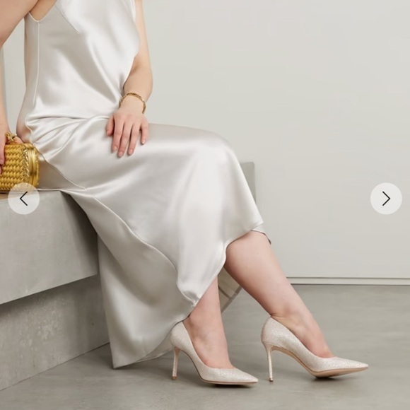 Jimmy Choo Romy 85mm glittered Leather‎ pump size 38EU - Picture 2 of 11